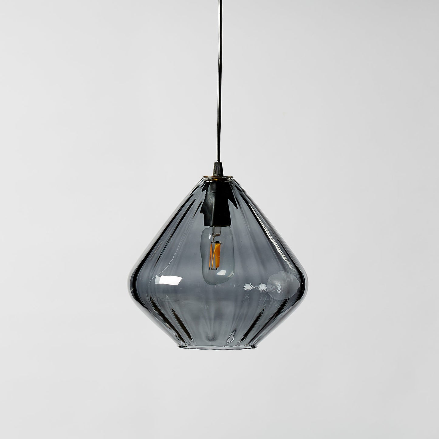 Lámpara de techo DROPPA | Gris | Acanalada a la derecha