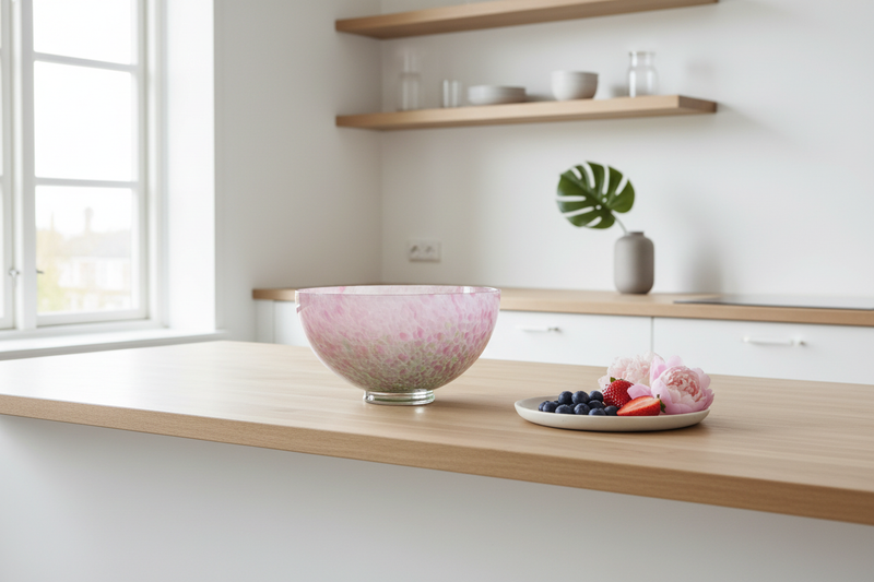 Taça Rosa — Ambiente Cozinha Estilo Escandinavo