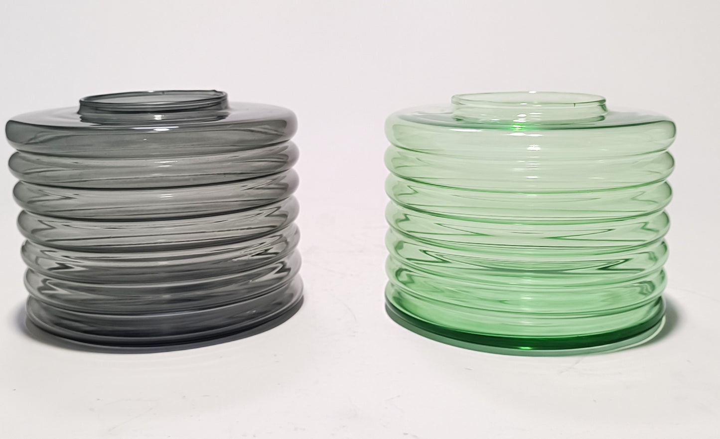 jarras de vidrio bicolor