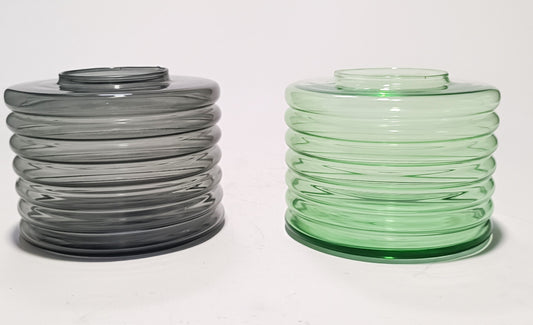 jarras de vidrio bicolor