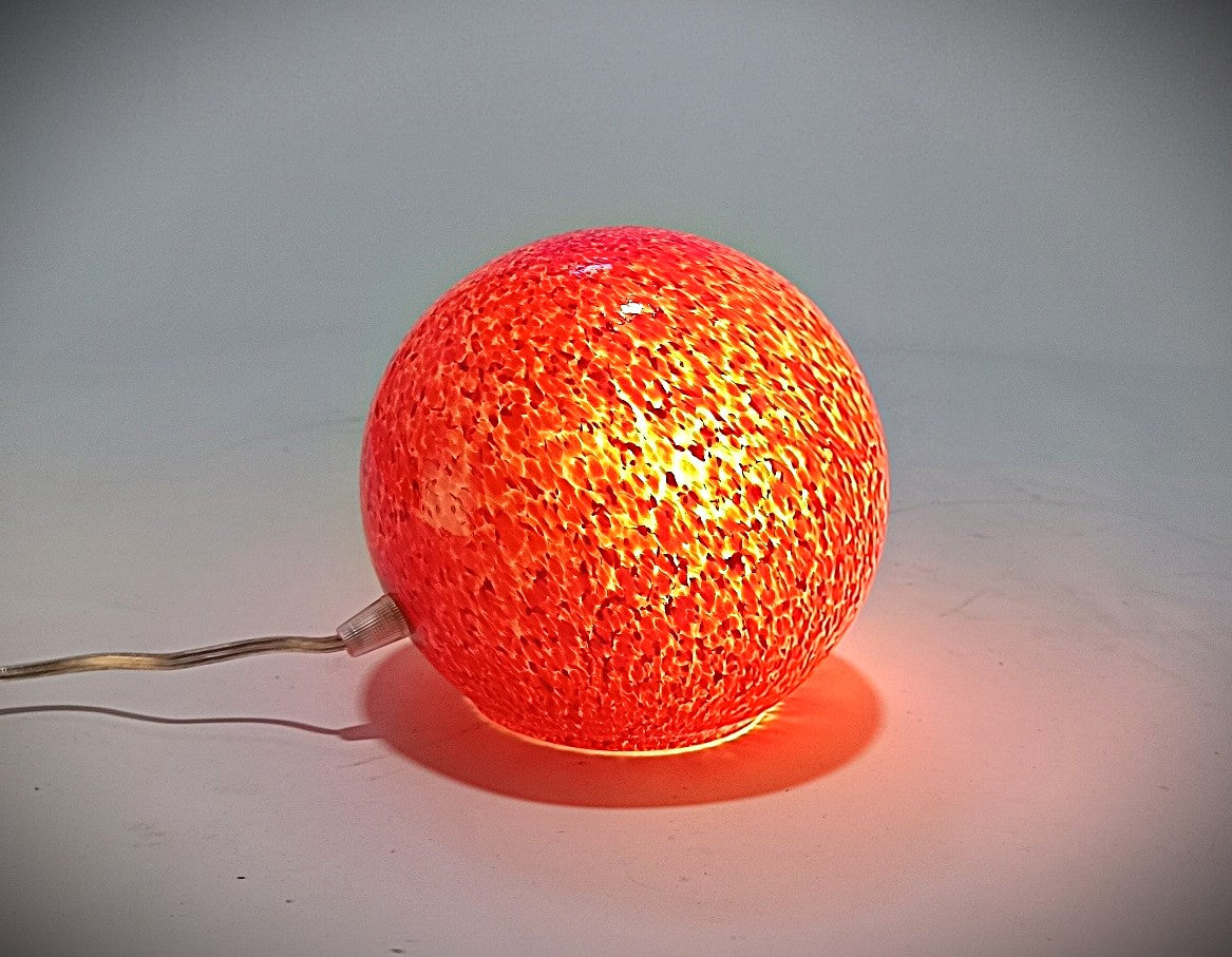 Lámpara de mesa | Bola de cristal roja