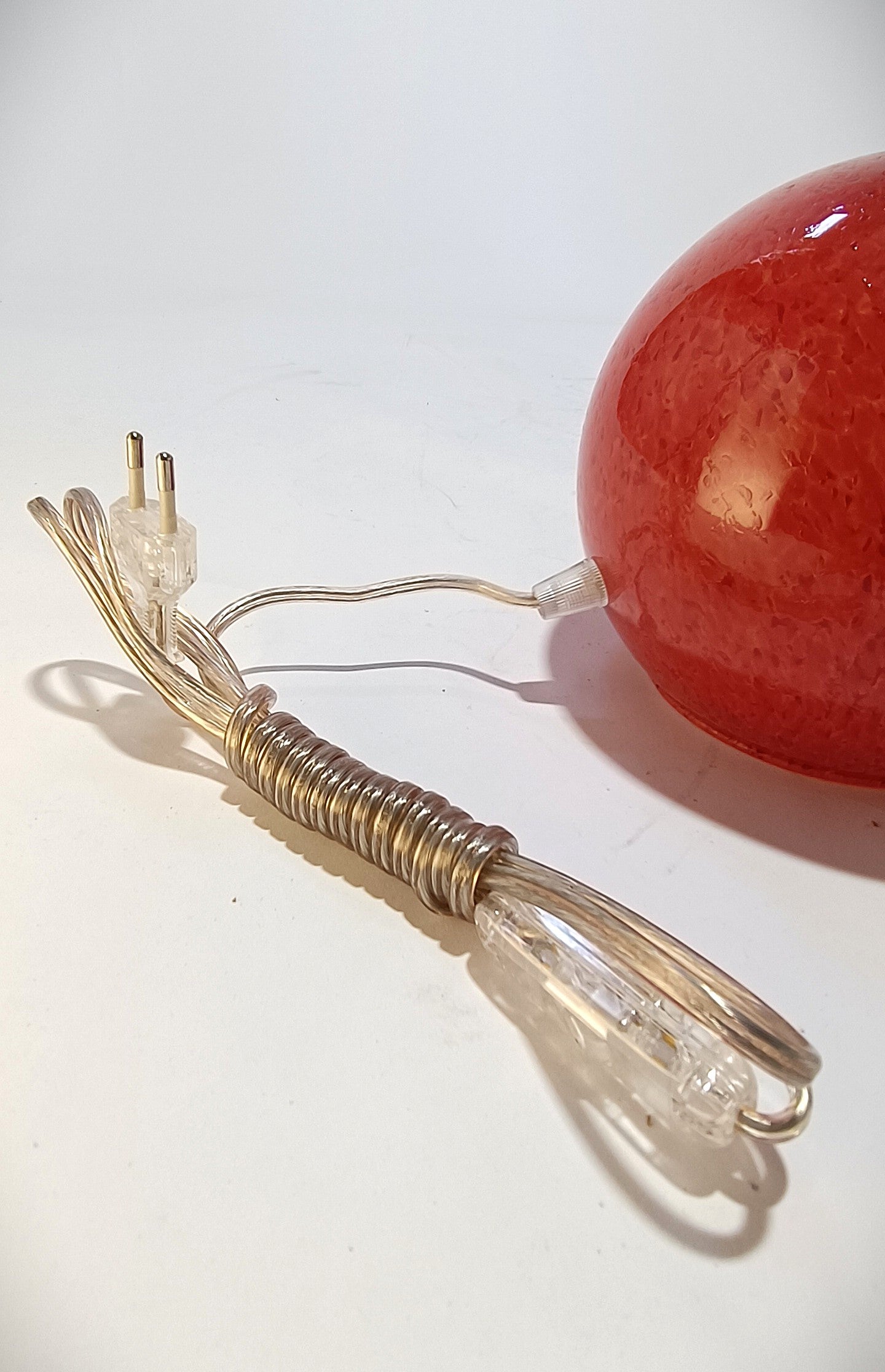 Lámpara de mesa | Bola de cristal roja