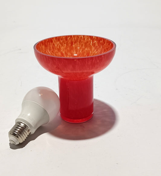 Luz de té en vidrio rojo