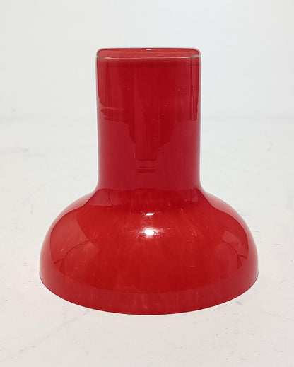 Luz de té en vidrio rojo