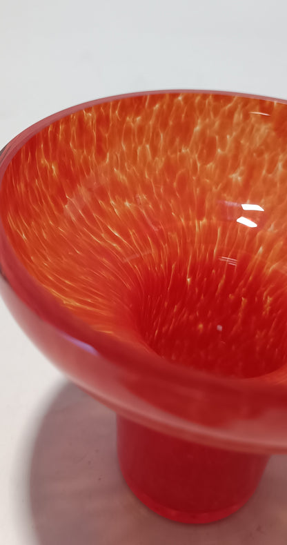 Luz de té en vidrio rojo