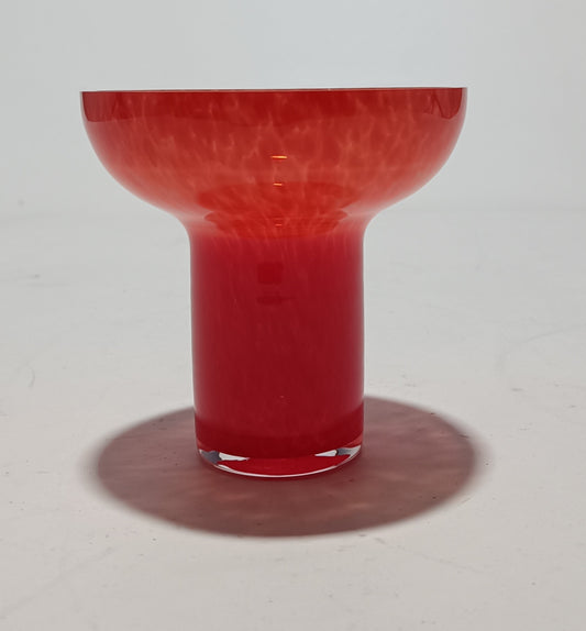 Luz de té en vidrio rojo