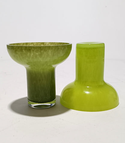 Luz de té en vidrio verde oscuro