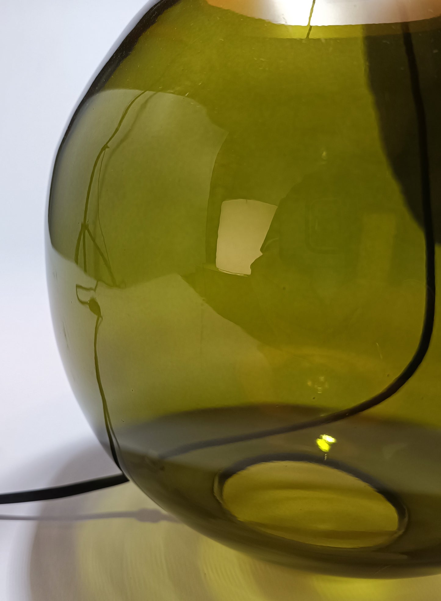 Base de Candeeiro Verde Oliva