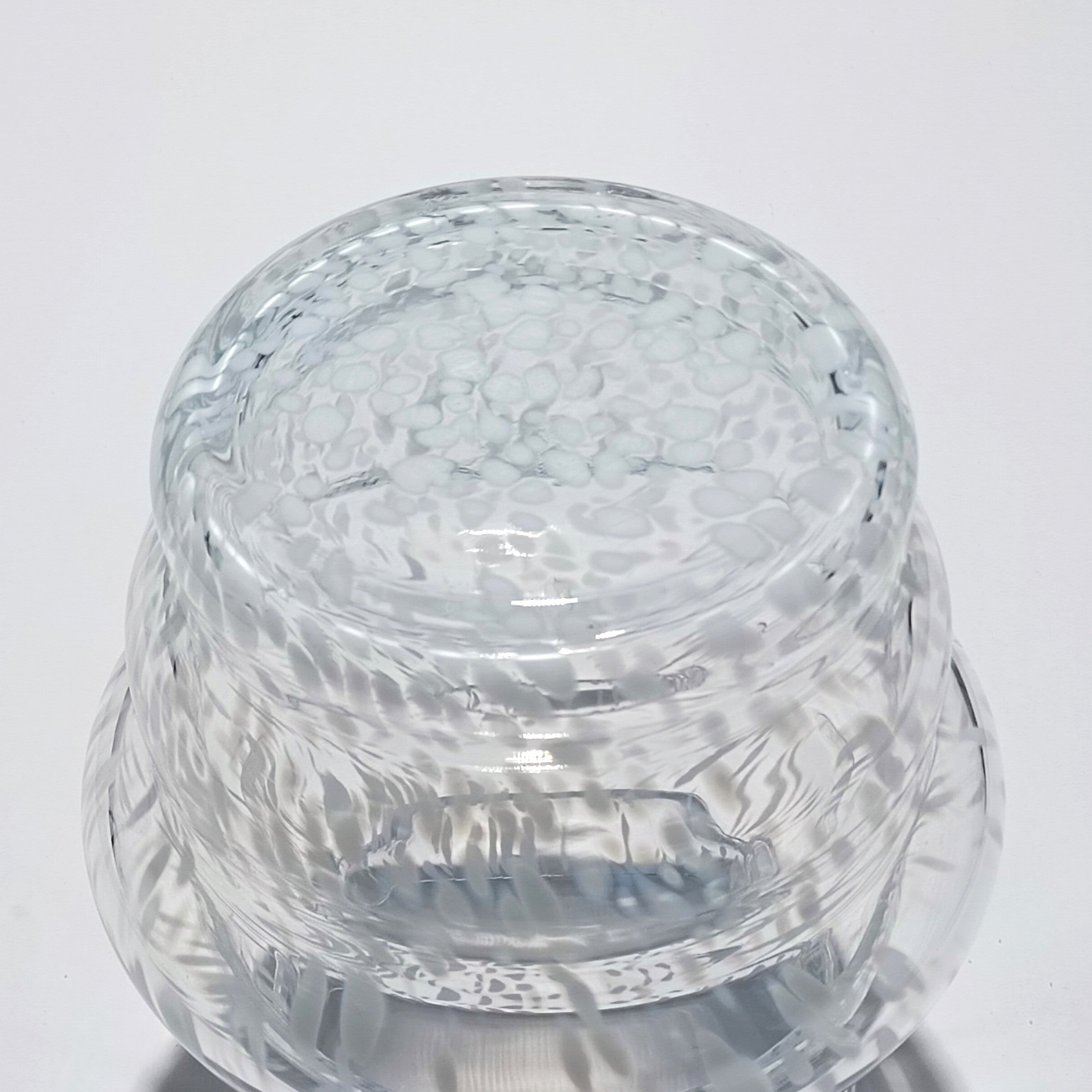 Vaso de vidro com Ondas com grão opala