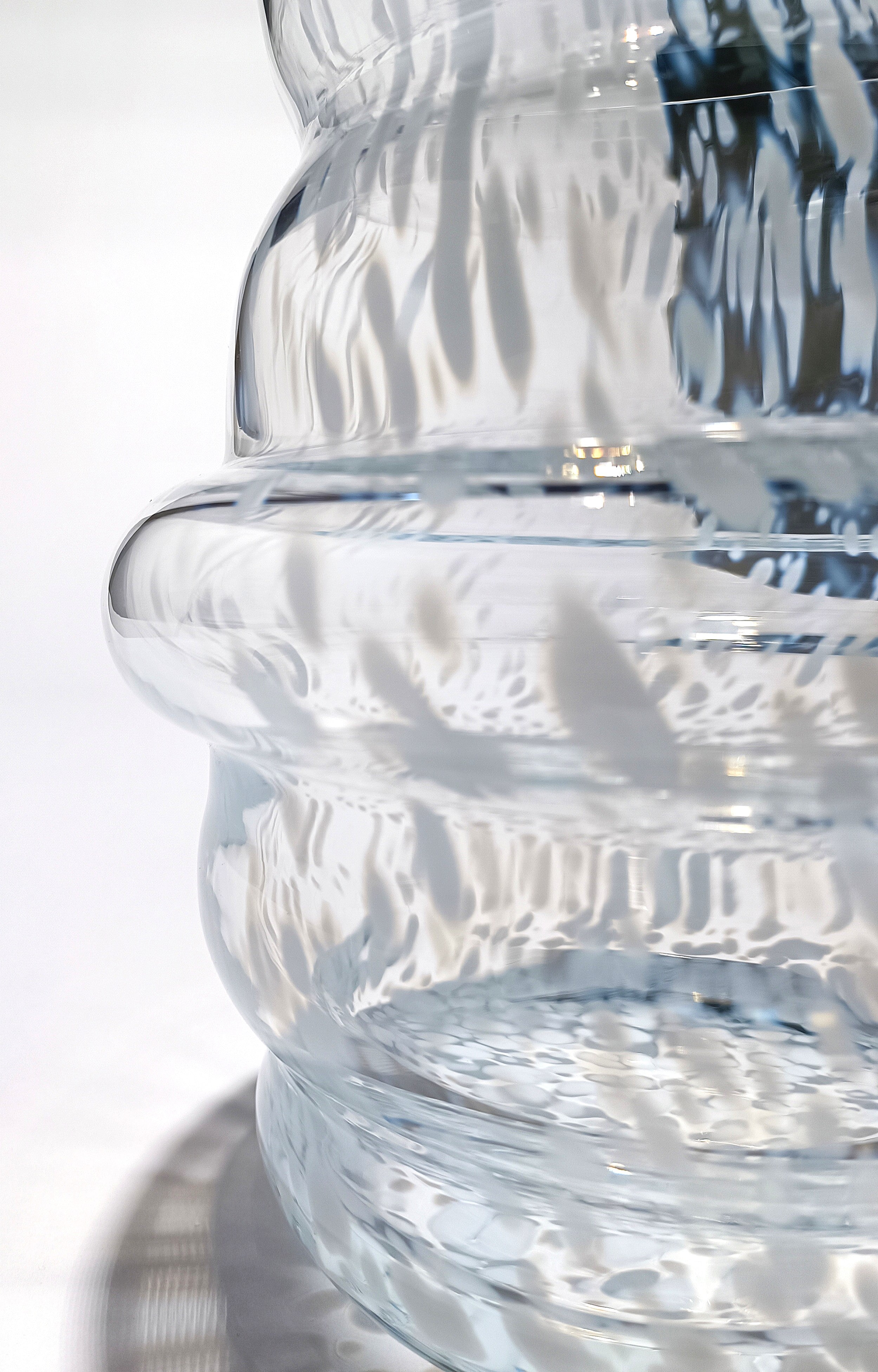 Vaso de vidro com Ondas com grão opala