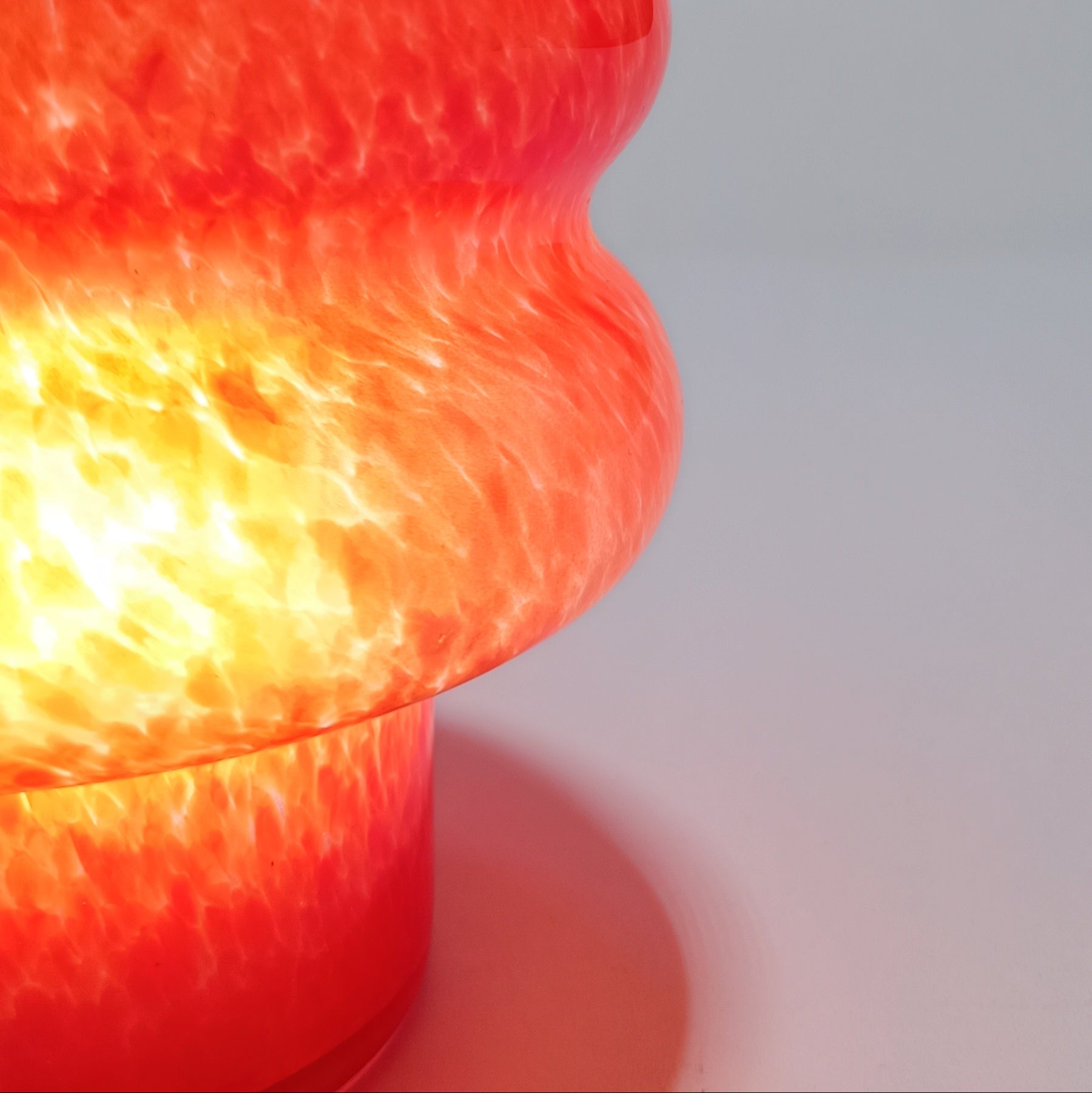 Vidro furado para Suspensão de Teto em Vidro ondulado vermelho