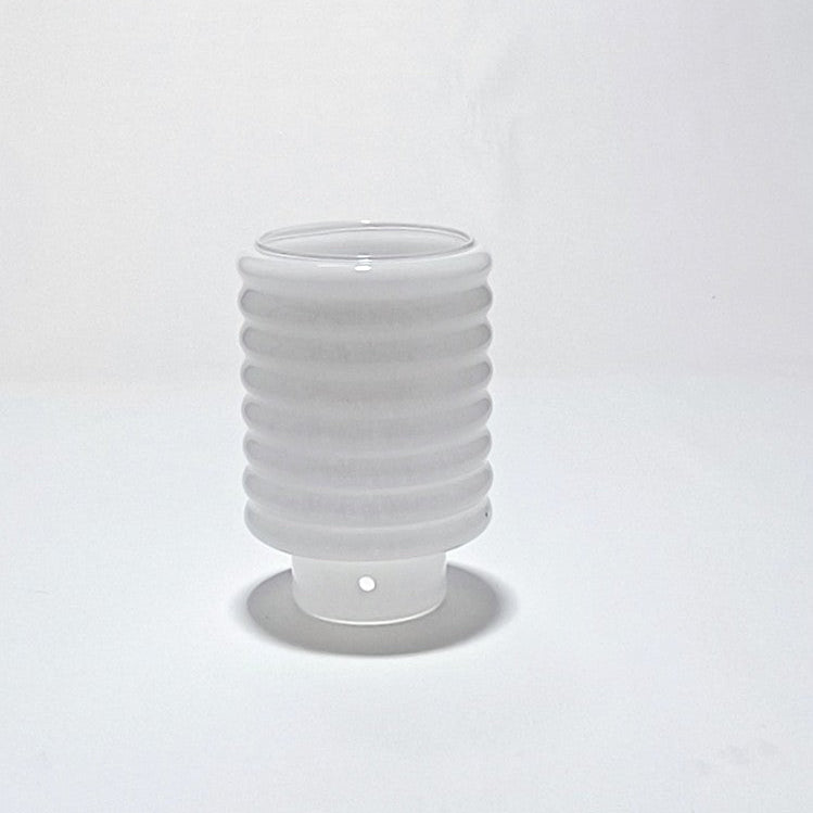 Vidro furado para candeeiro de mesa em Vidro ondulado opalino