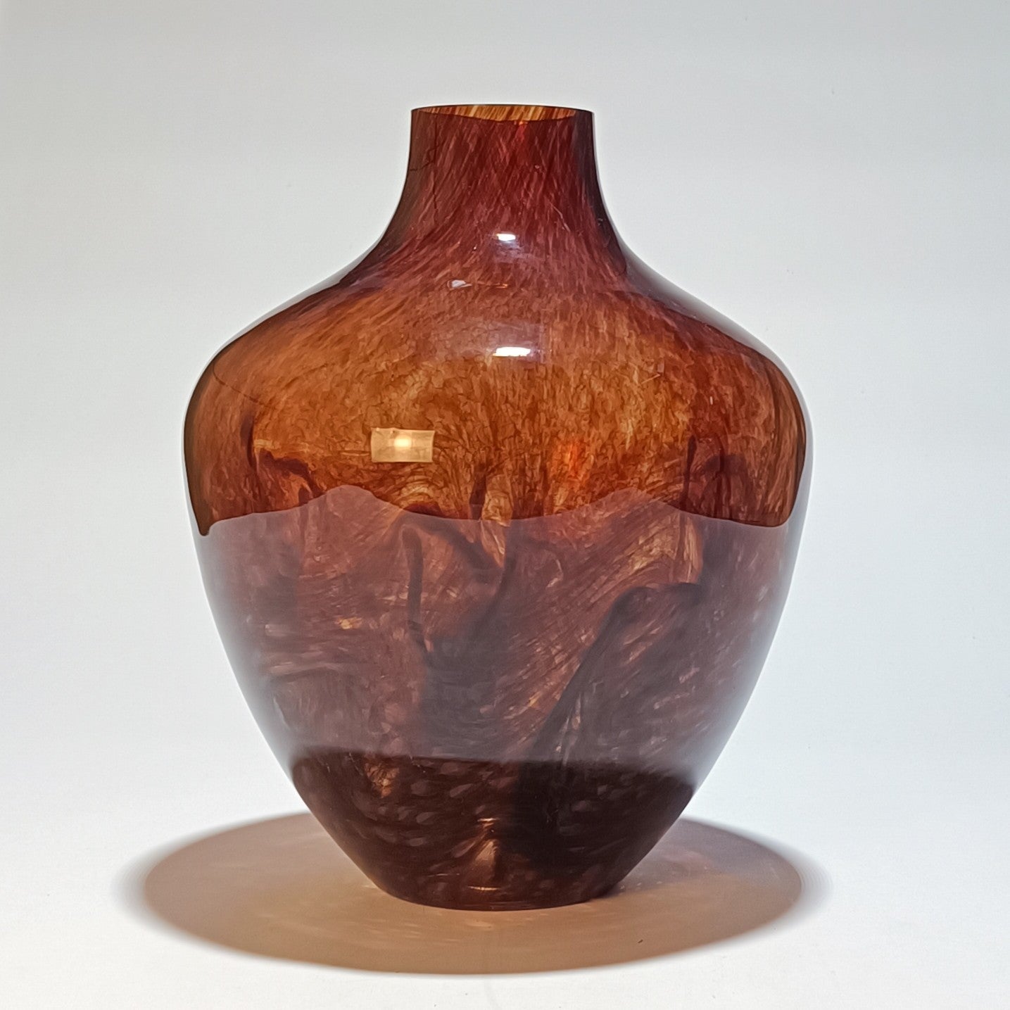 Jarrão Âmbar Floresta – Vidro Soprado Artesanal