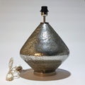 Candeeiro de Mesa em Vidro Artesanal Prateado Volkano - Base Diamante