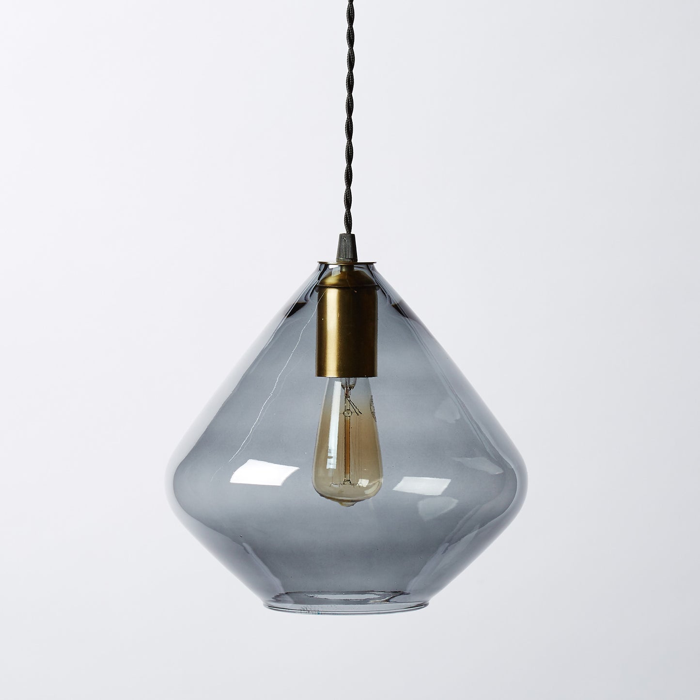 Lámpara de techo DROPPA | Azul acero | Acanalada a la derecha