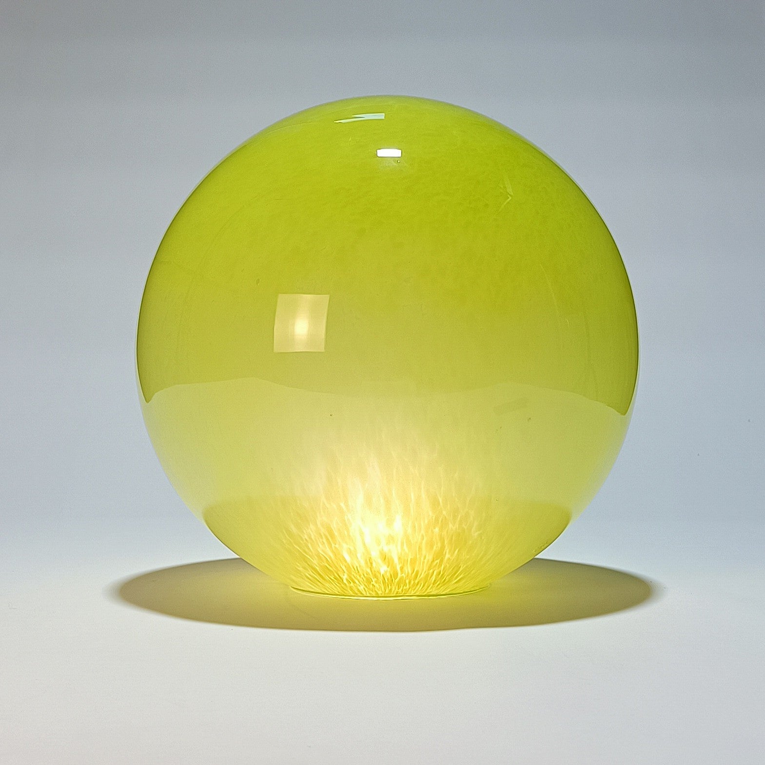 Bola verde luz ligada