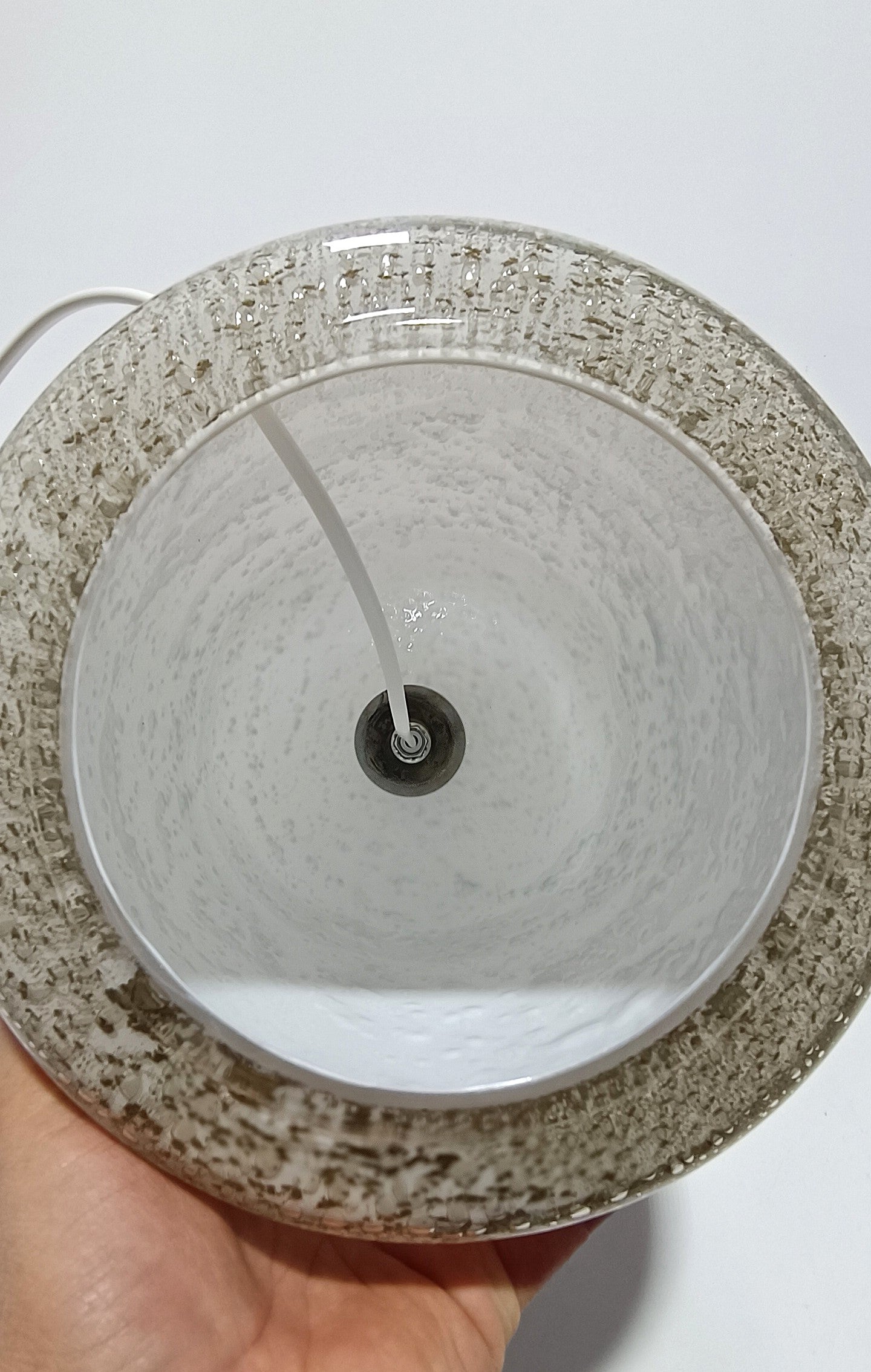 Base de lámpara de mesa White Volcano