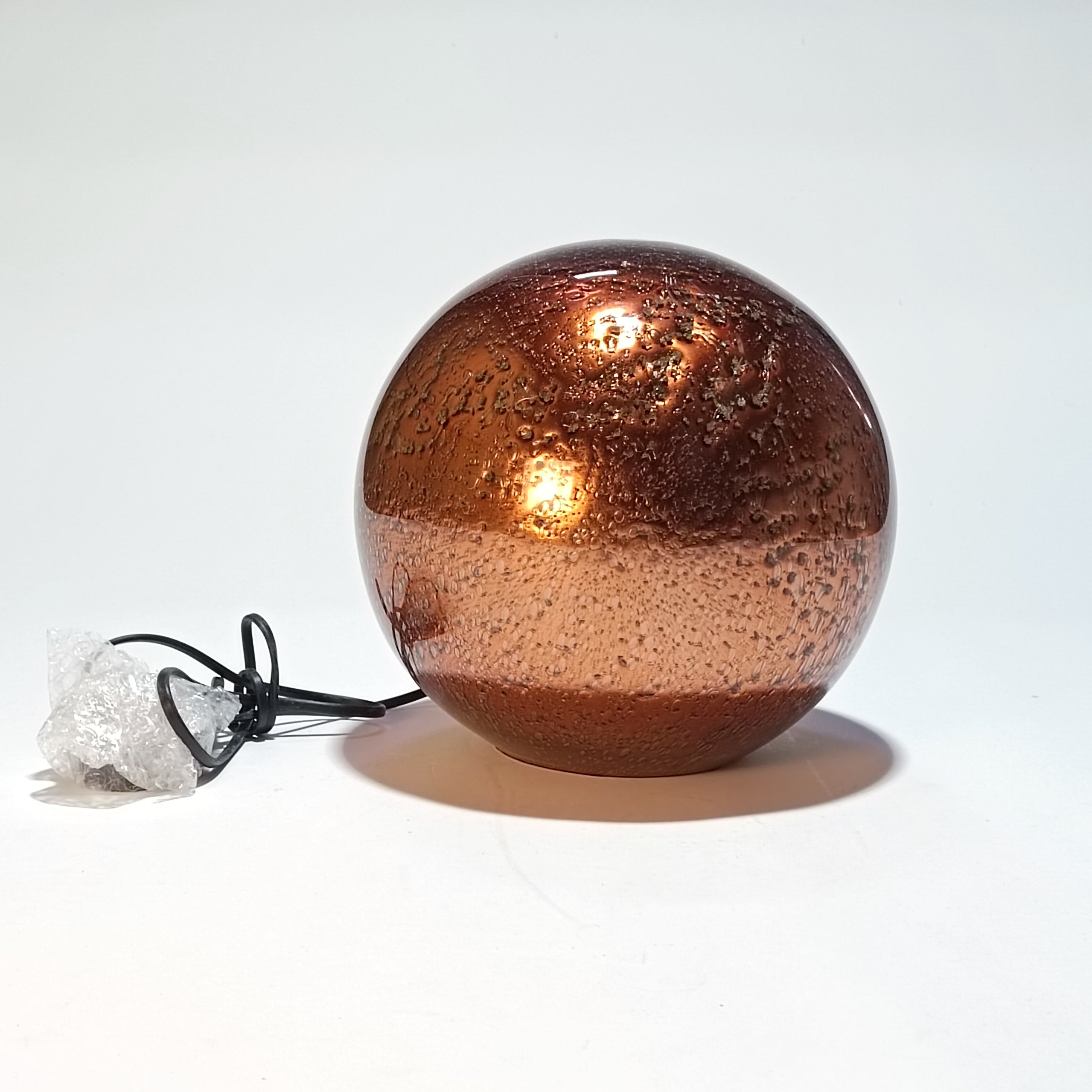 Candeeiro de Mesa Cobre Esfera 25cm