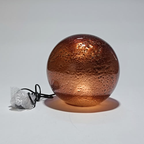 Candeeiro de Mesa Cobre Esfera 25cm