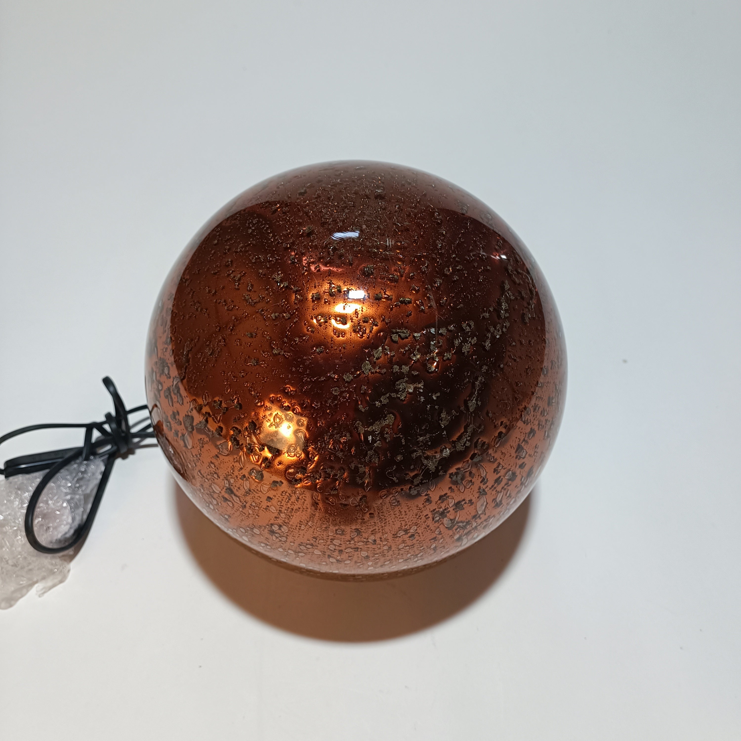 Candeeiro de Mesa Cobre Esfera 25cm