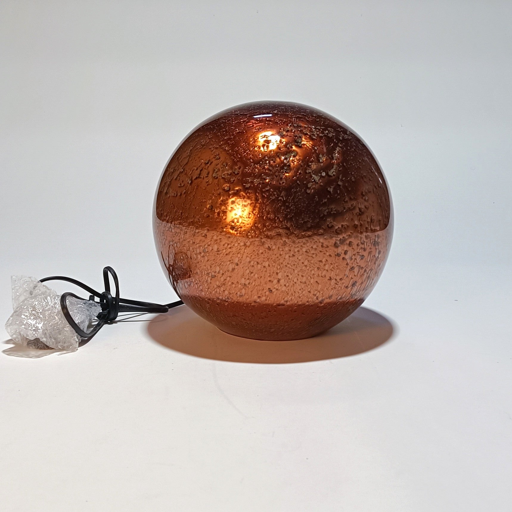 Candeeiro de Mesa Cobre Esfera 25cm