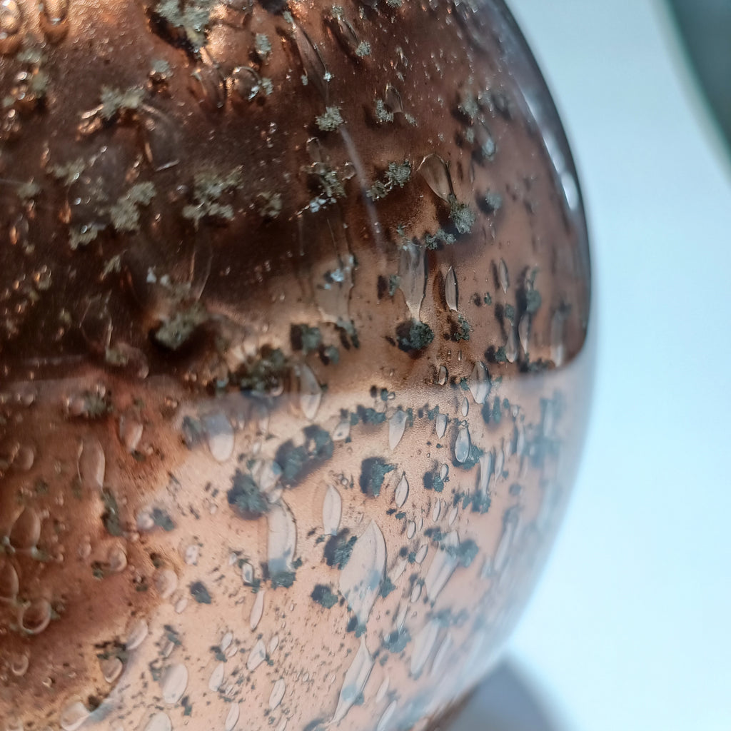 Candeeiro de Mesa Cobre Esfera 25cm