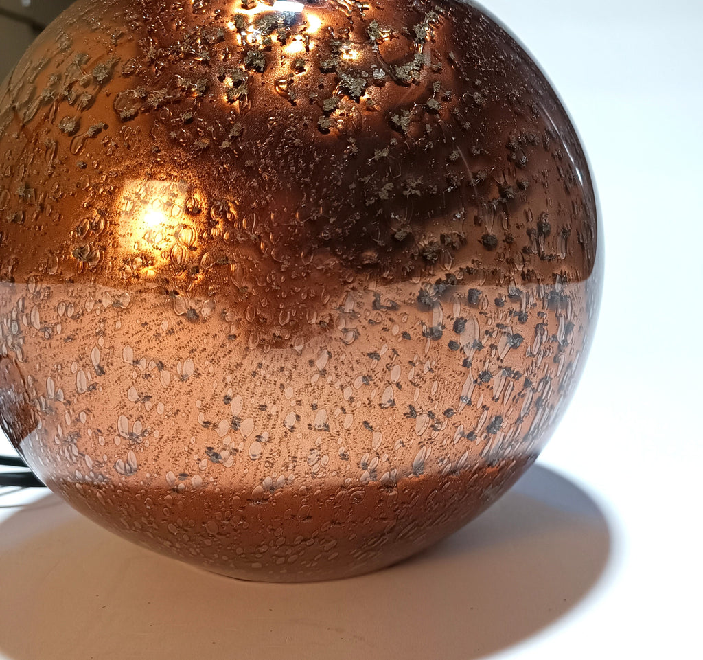 Candeeiro de Mesa Cobre Esfera 25cm