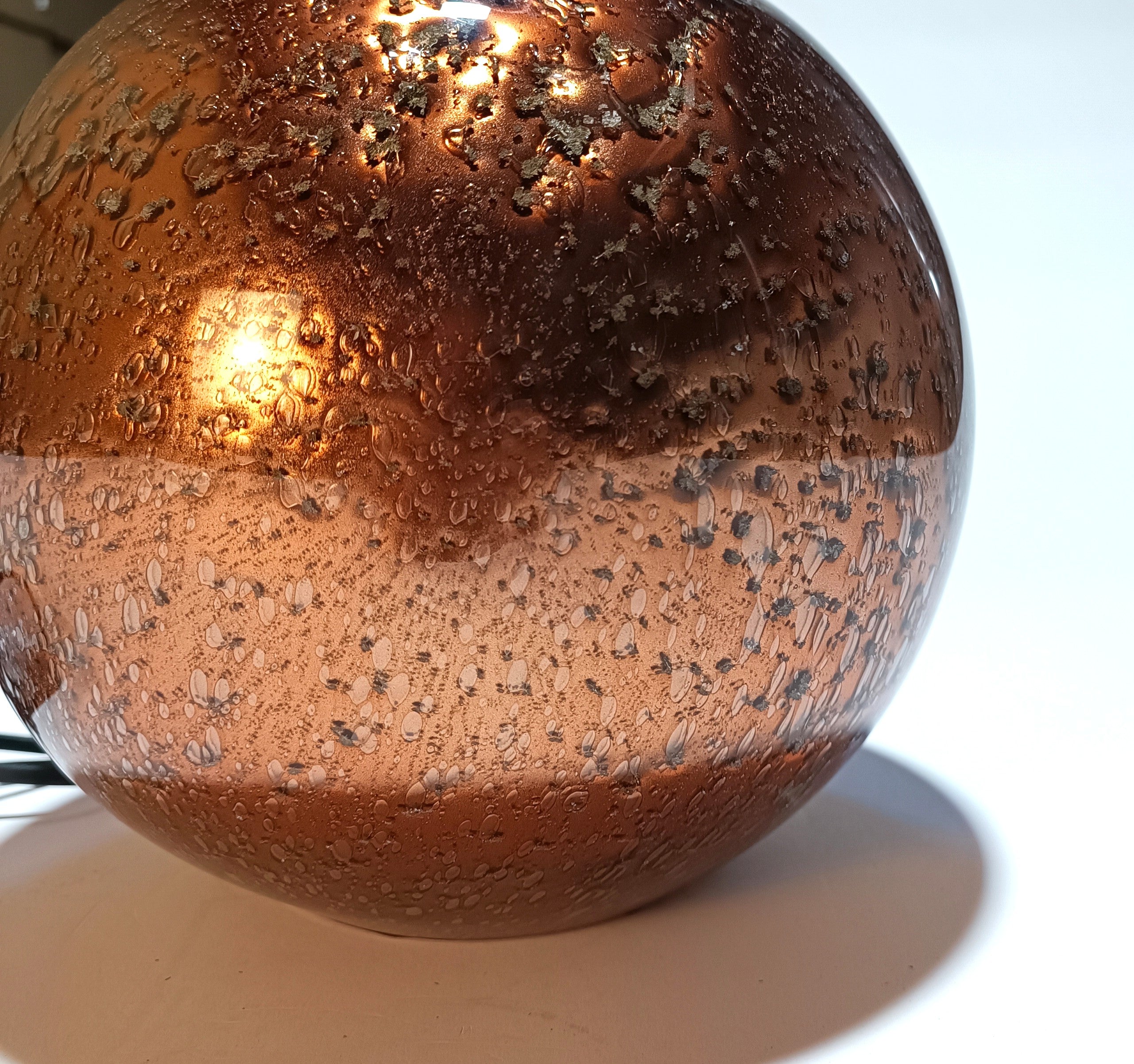 Candeeiro de Mesa Cobre Esfera 25cm