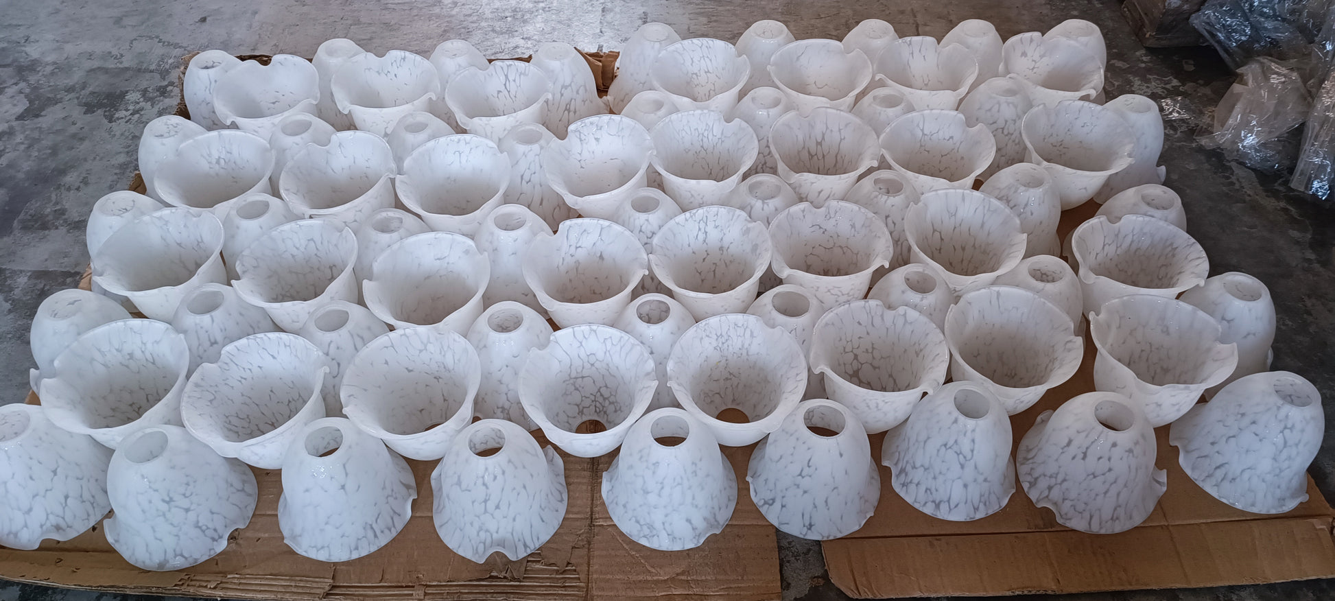 Tulipas Brancas em vidro soprado