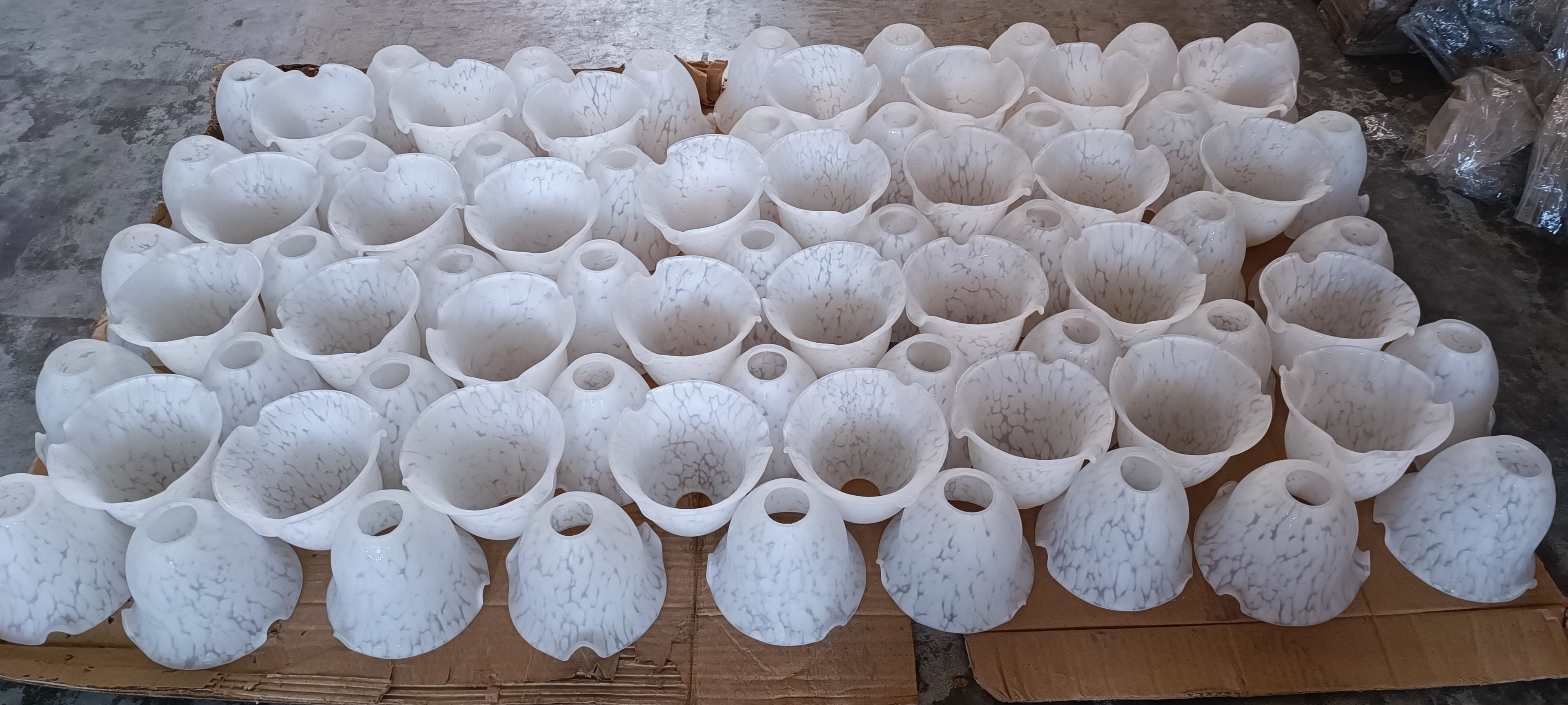 Tulipas Brancas em vidro soprado