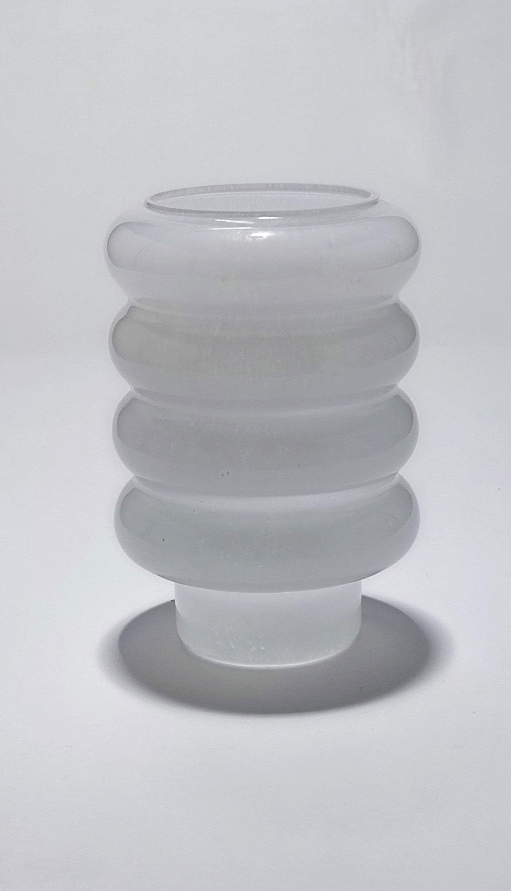 Vidro furado para candeeiro de mesa em Vidro ondulado opalino