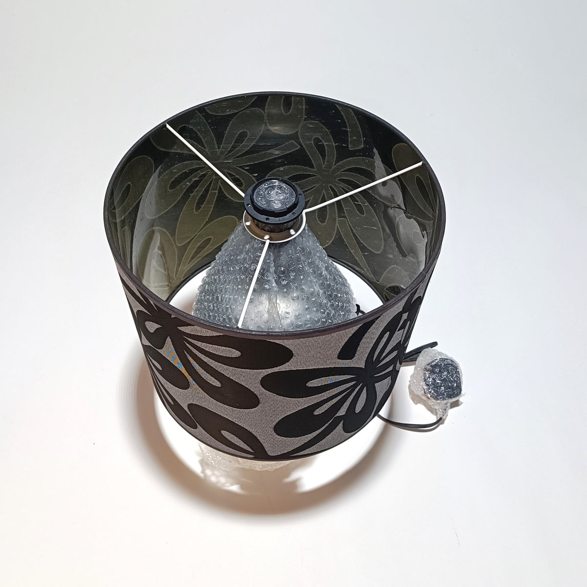 Table lamp in silvered glass, Volkano model – view 3