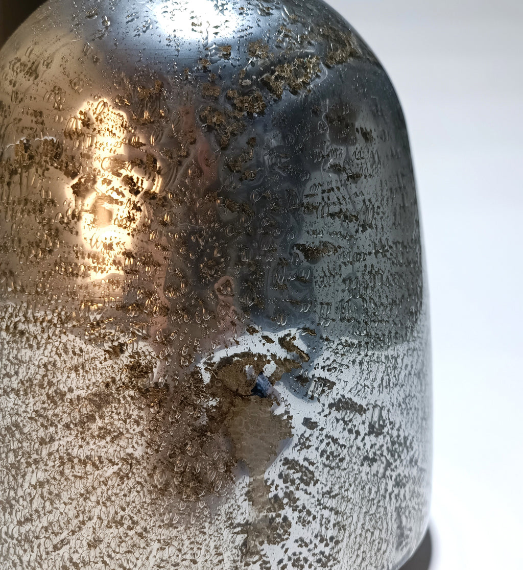 Table lamp in silvered glass, Volkano model – view 4