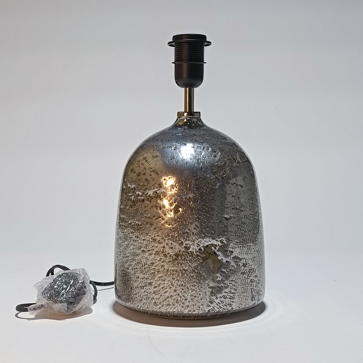 Table lamp in silvered glass, Volkano model – view 6