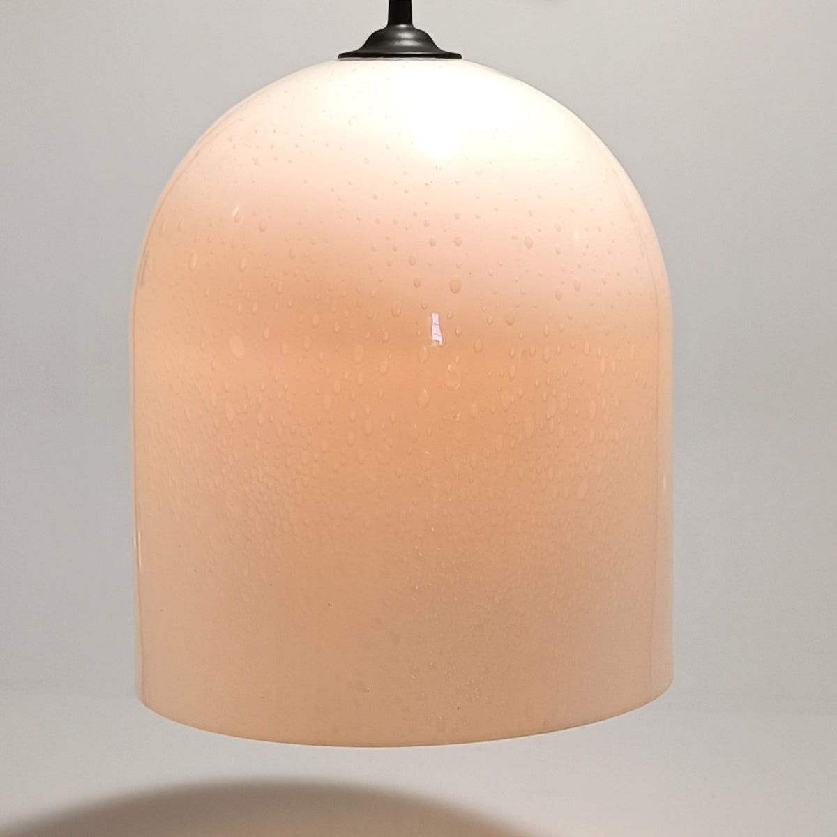 Opal glass ceiling pendant light with a bubble effect