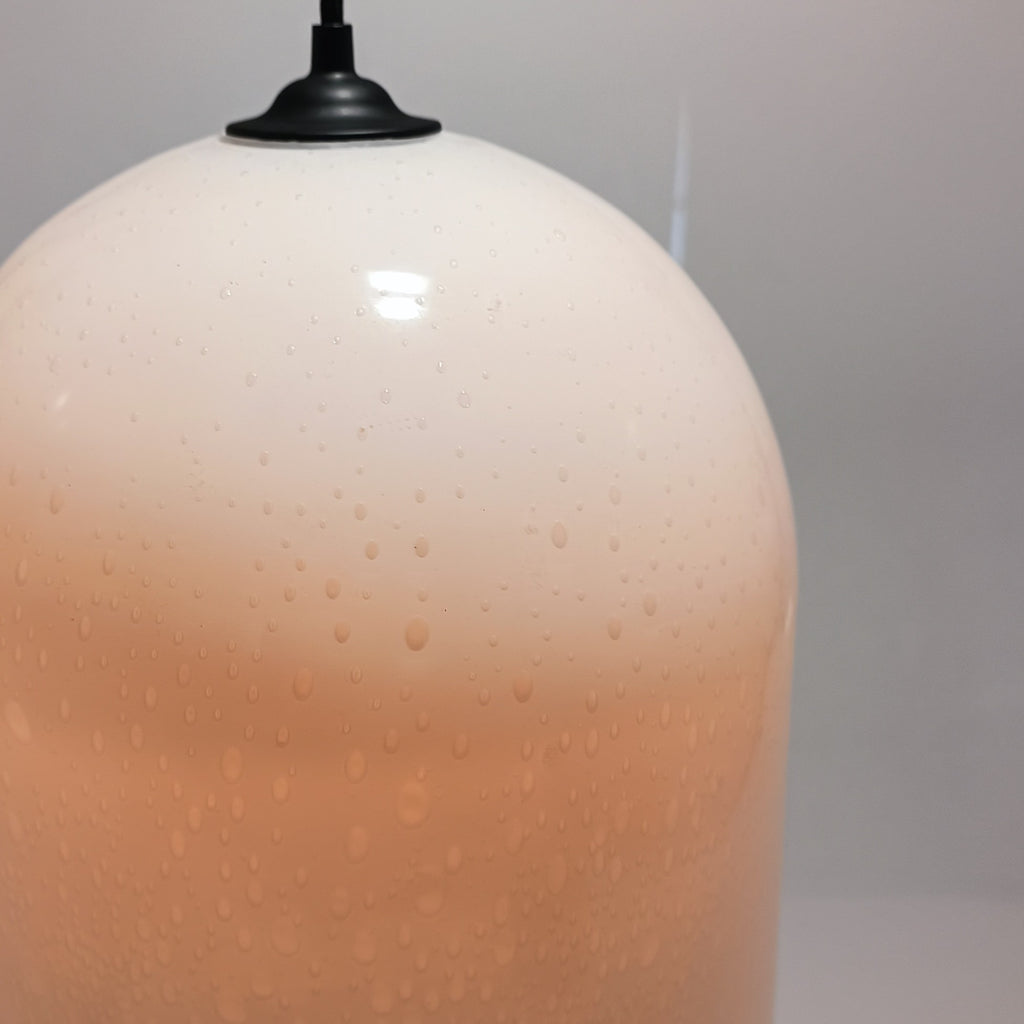 Opal glass ceiling pendant light with a bubble effect – view 3