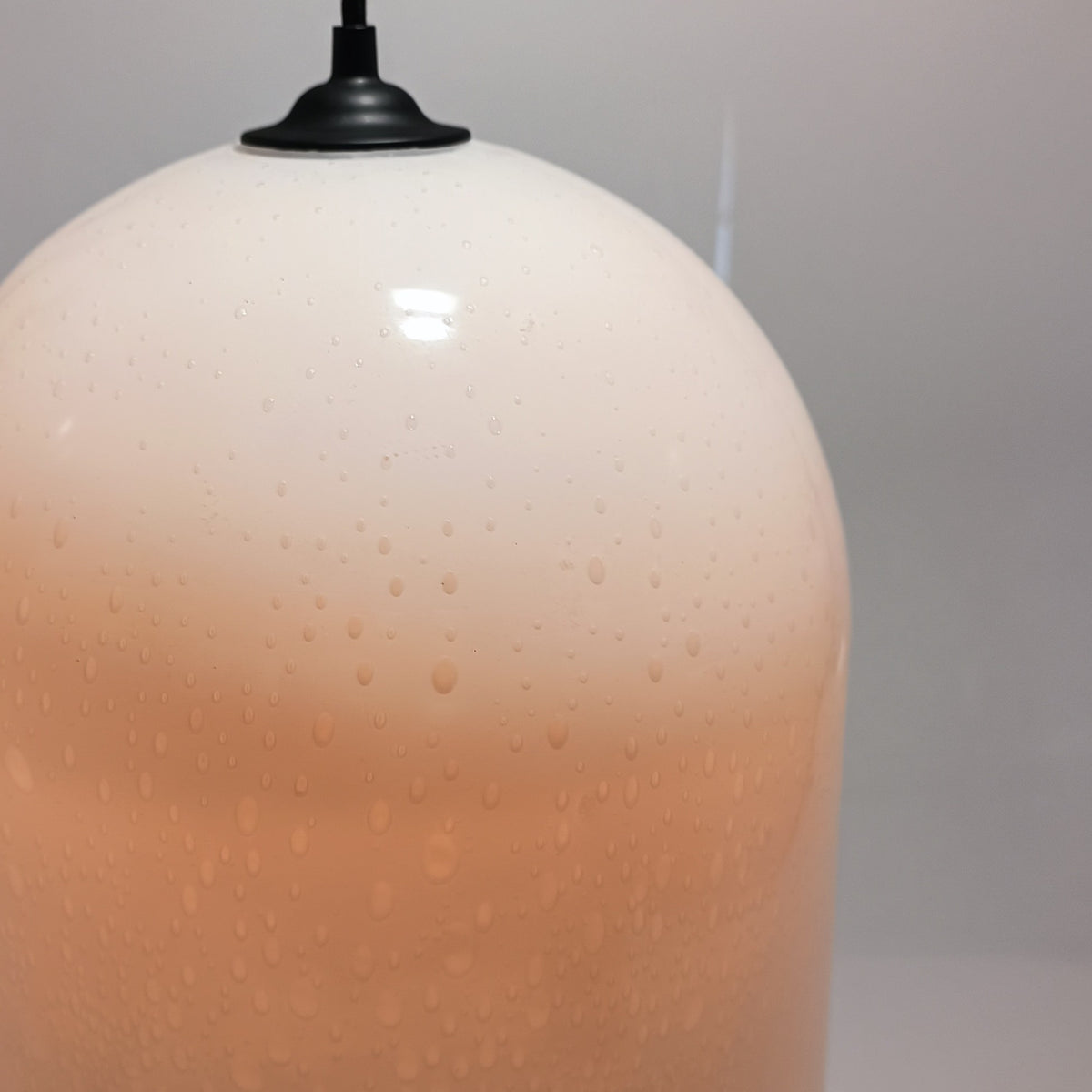 Opal glass ceiling pendant light with a bubble effect – view 3