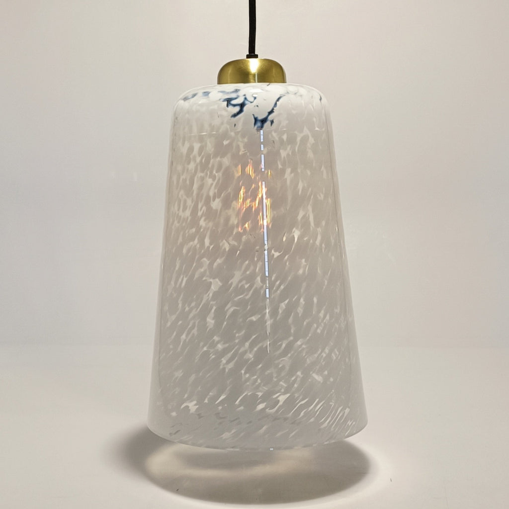 Ceiling pendant light in glass with opal speckles
