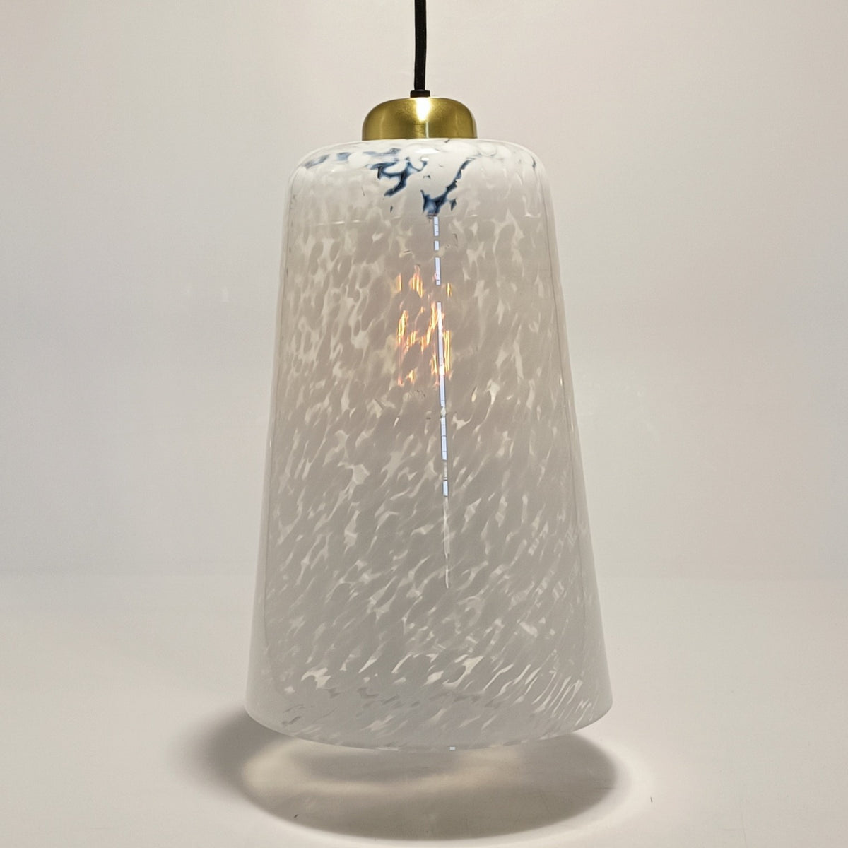Ceiling pendant light in glass with opal speckles