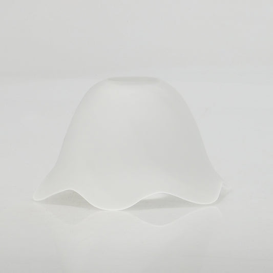 Tulipán de cristal esmerilado con contorno ondulado