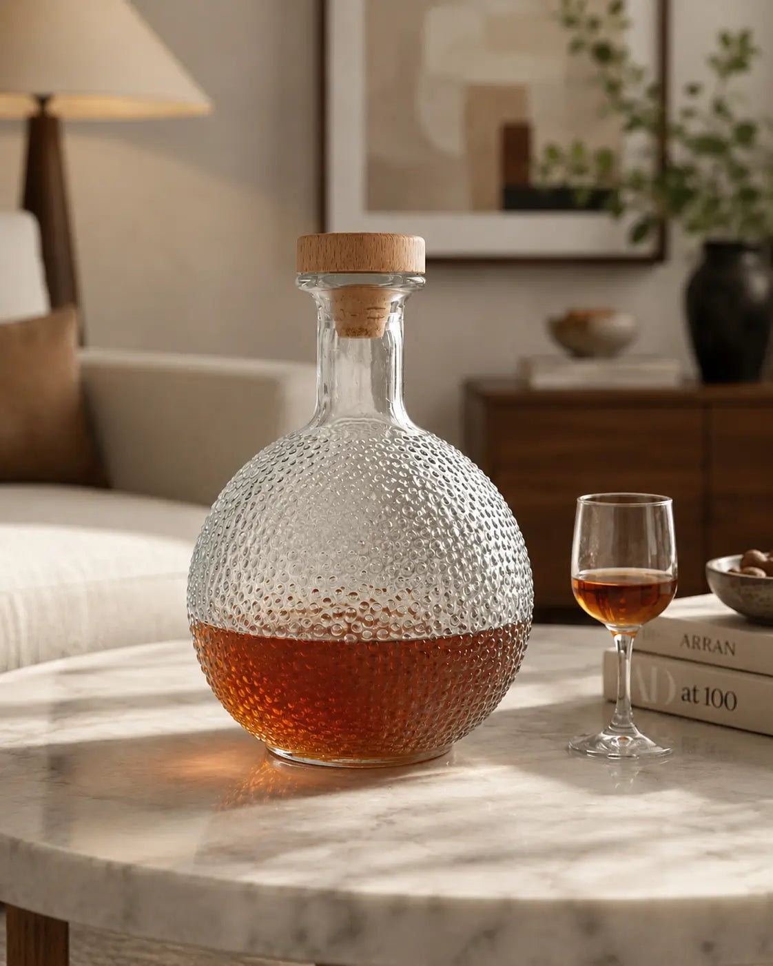 Garrafa de vidro para licor, tamanho grande