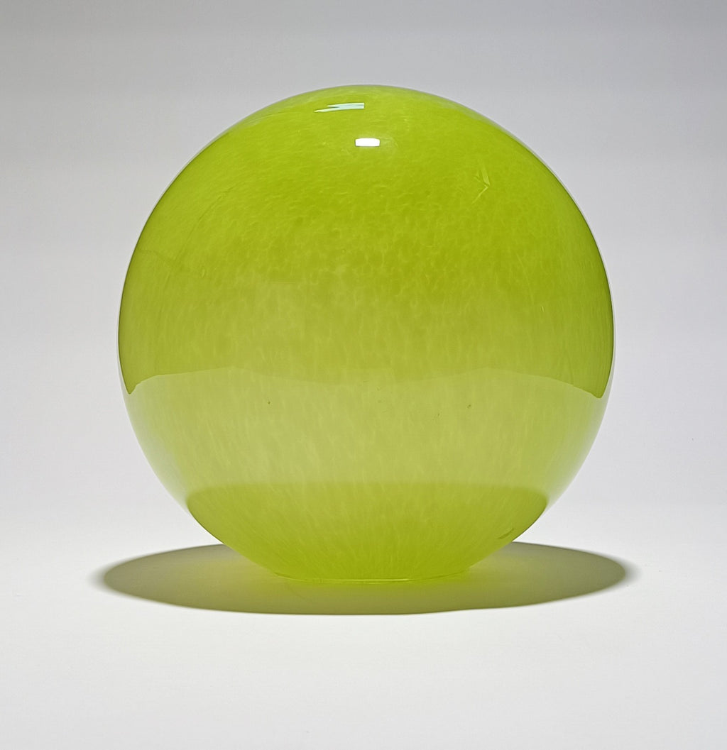 Lime-green blown glass globe for lamp, Ø 35 cm