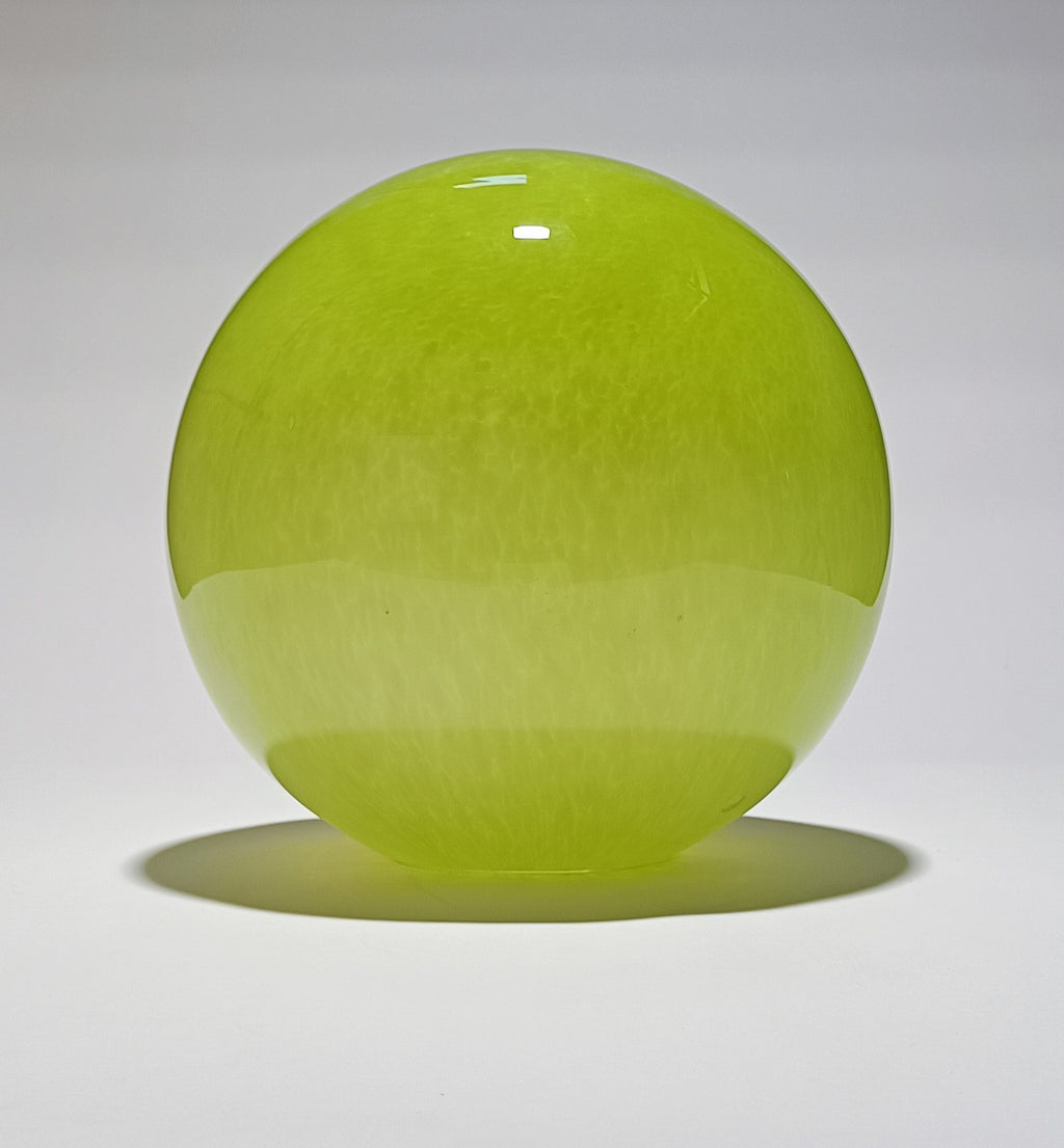 Lime-green blown glass globe for lamp, Ø 35 cm – view 2