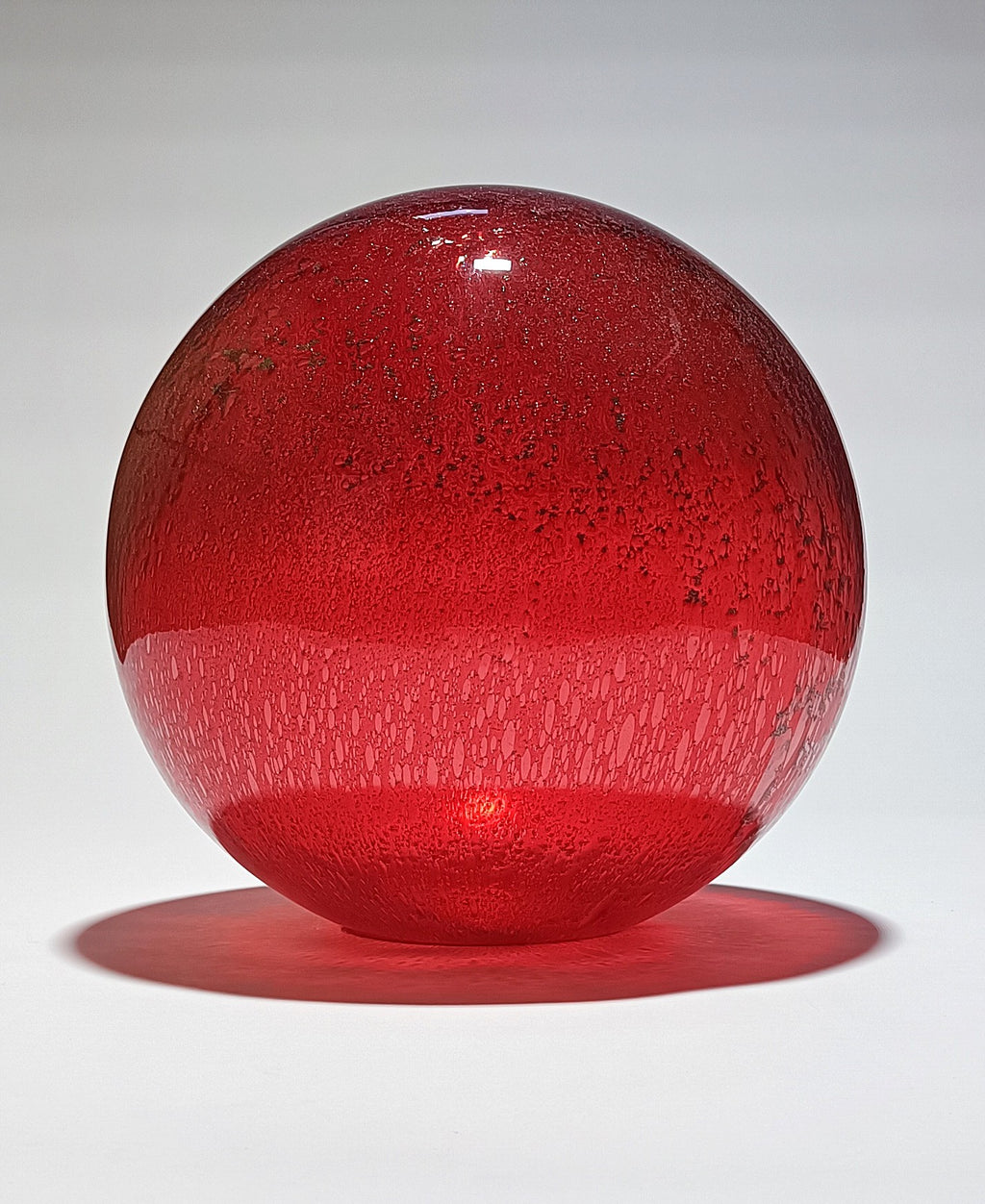 Red blown glass globe for lamp, Ø 35 cm – view 2