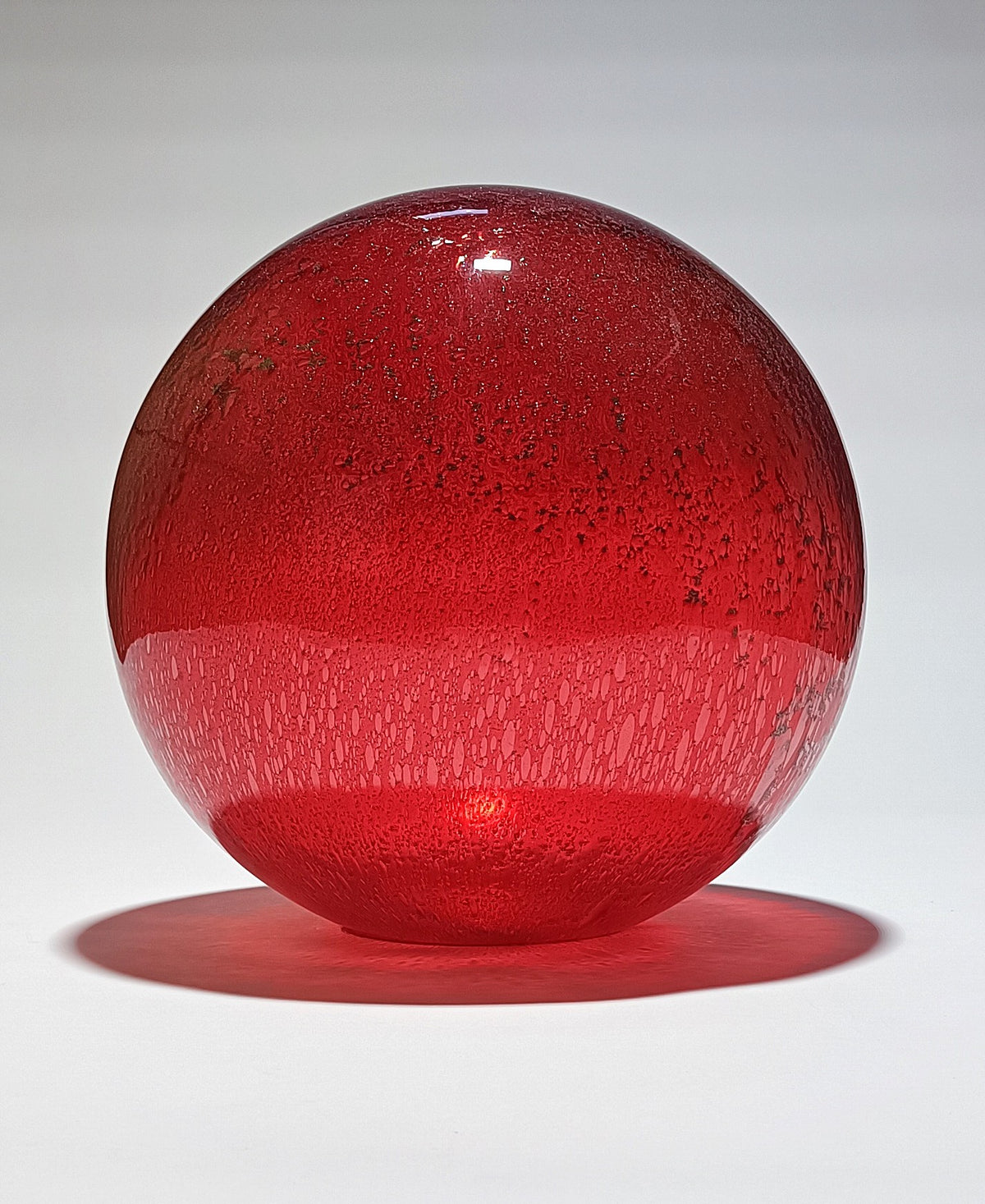 Red blown glass globe for lamp, Ø 35 cm – view 2