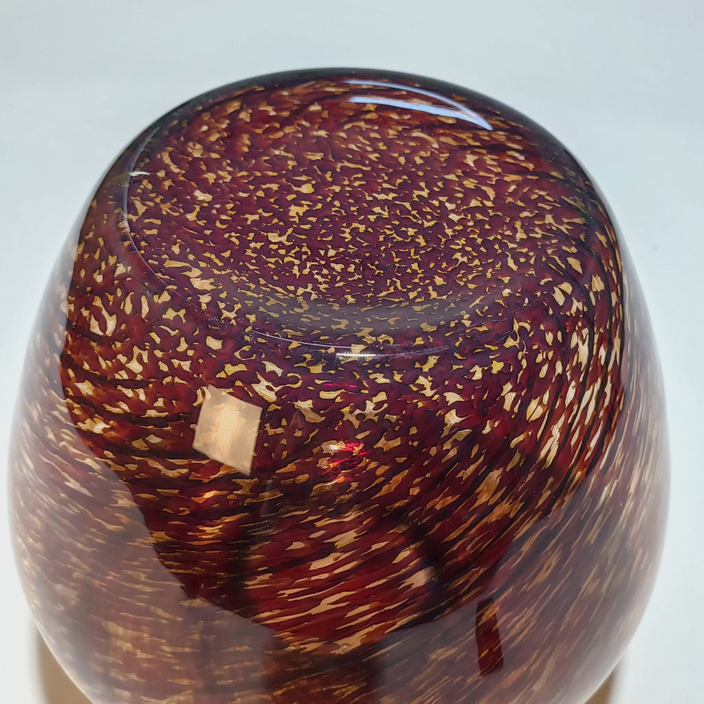 Jarra esfera em vidro soprado âmbar, artesanal – vista 8