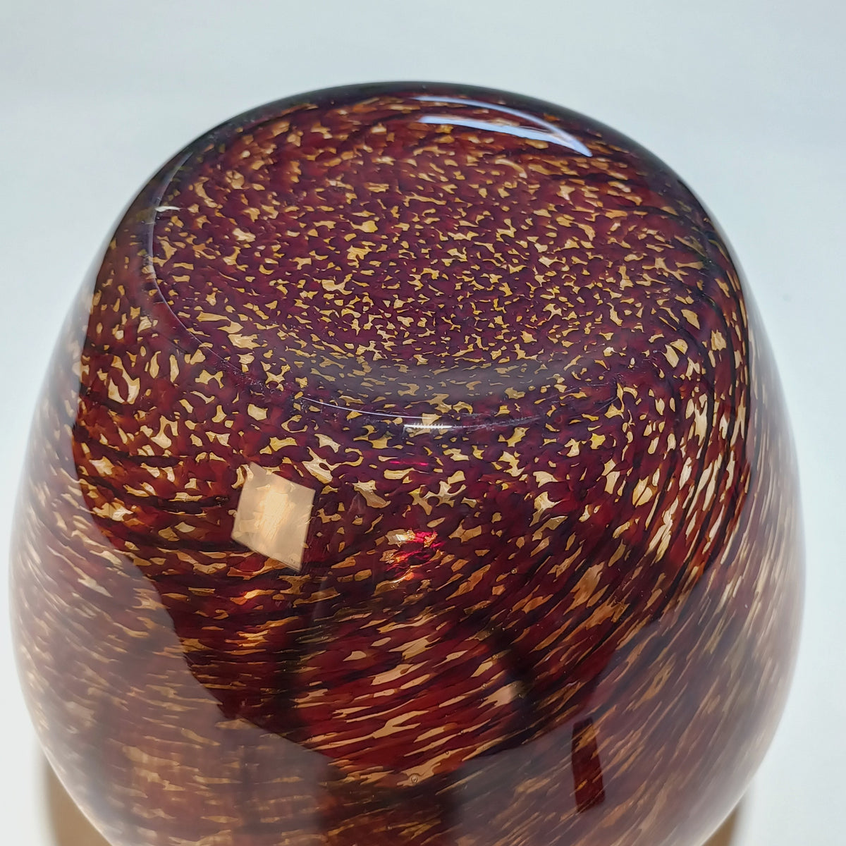 Jarra esfera em vidro soprado âmbar, artesanal – vista 8