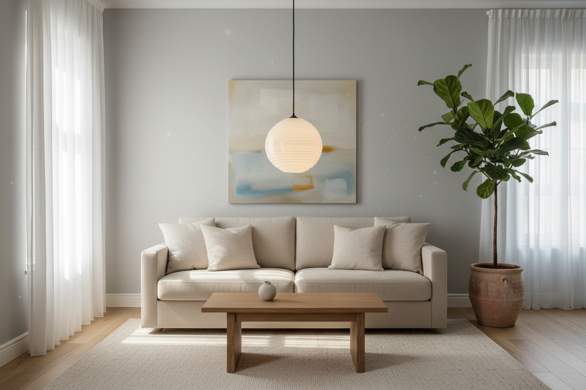 Sala com Candeeiro Opalino
