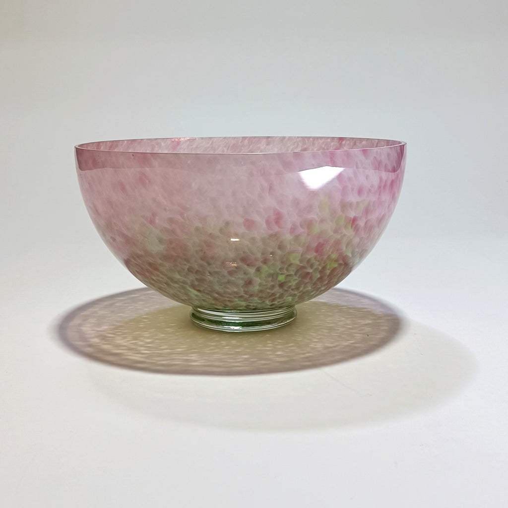 Taça decorativa em vidro soprado, rosa e verde – vista 6