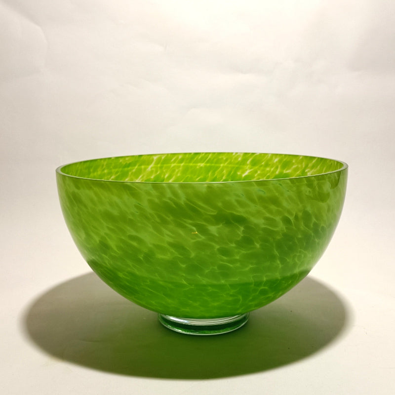 Taça decorativa em vidro soprado, verde